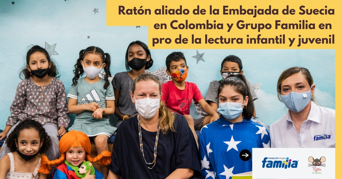Ratón aliado de la Embajada de Suecia en Colombia y el Grupo Familia en pro de la lectura infantil y juvenil Ratón, aliado de la Embajada de Suecia